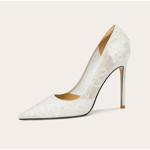 Lily Wei Floral Elegance High Heels Size 8 NIB